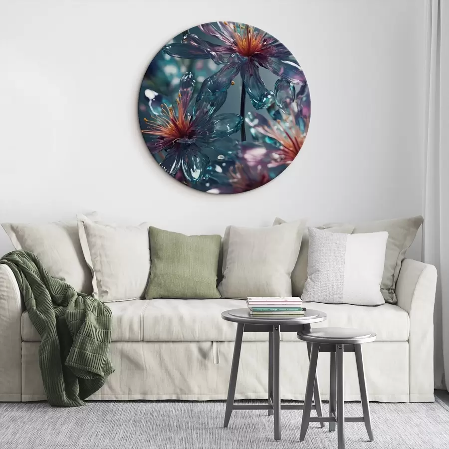 Obraz Průhledné květiny na rozmazaném pozadí Č. r44469