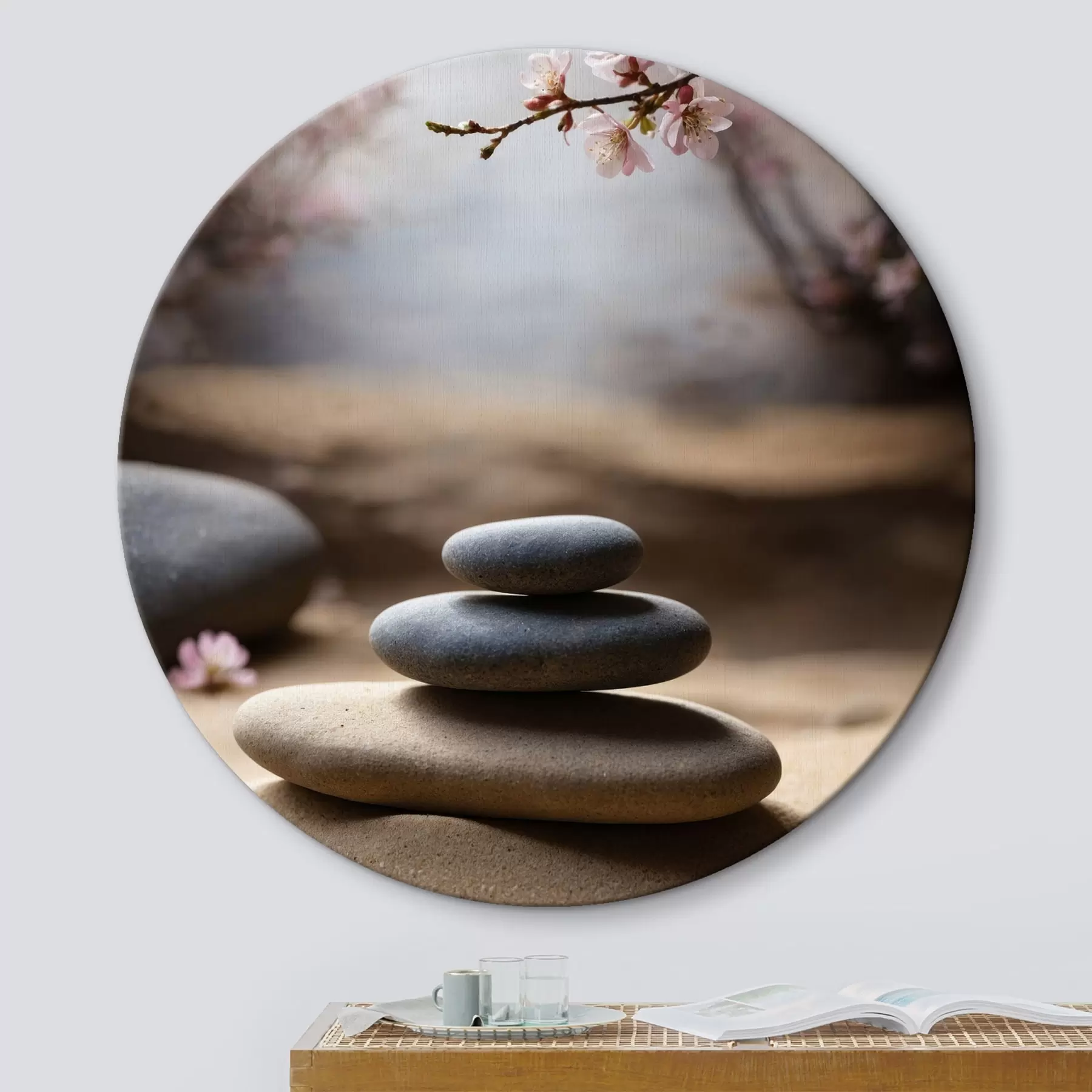 Obraz Kameny na písku na rozmazaném pozadí Č. r44475