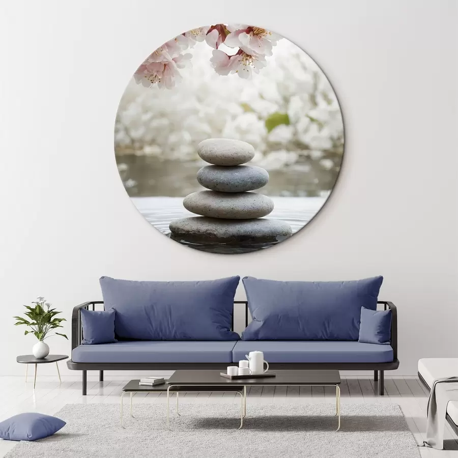 Obraz Kameny ve vodě na rozmazaném pozadí Č. r44476