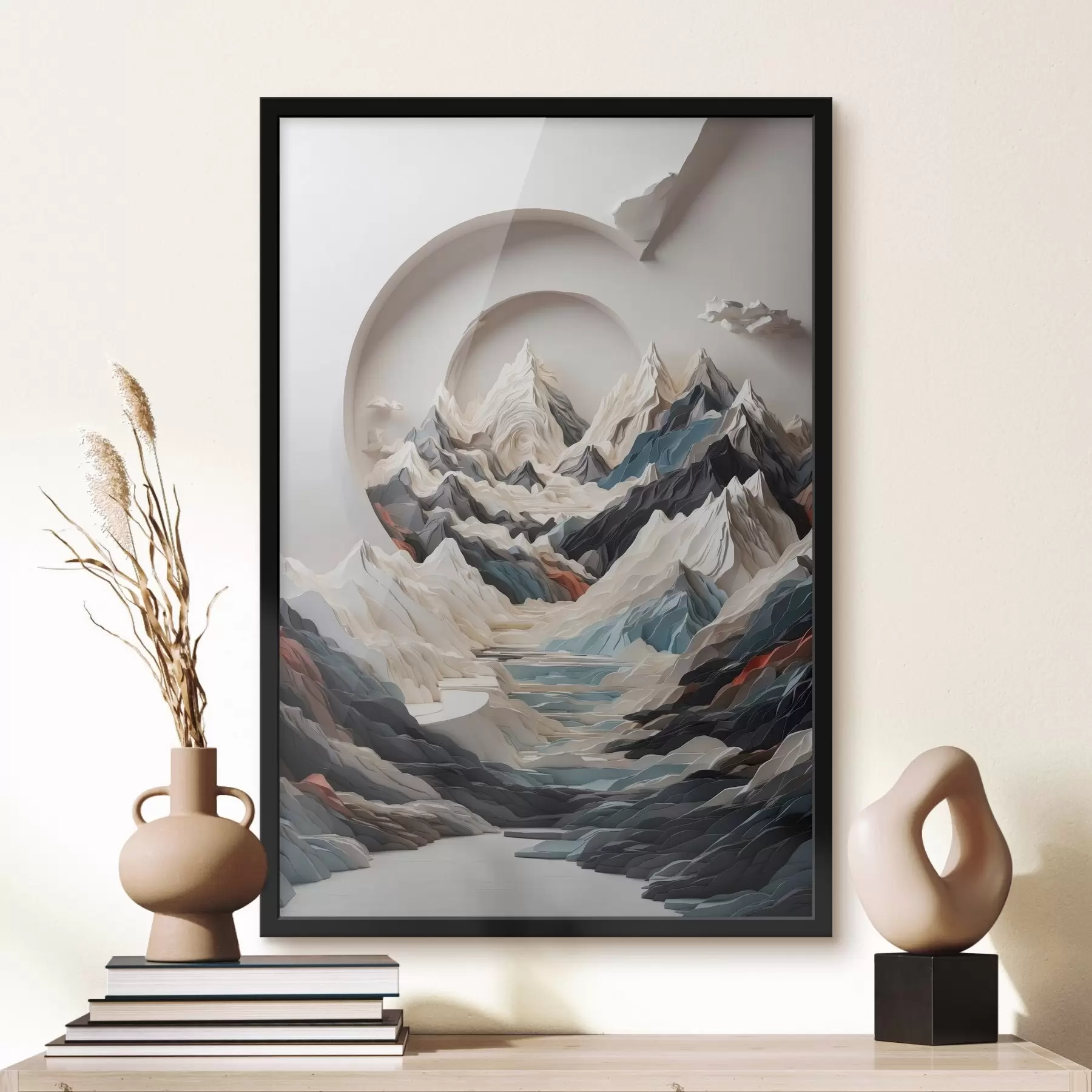 Obraz Abstraktní malba hornaté oblasti Č. f44427