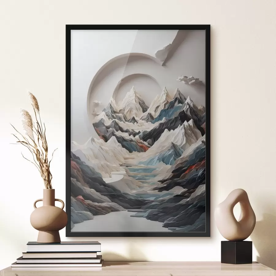 Fototapet Abstraktní malba hornaté oblasti f44427