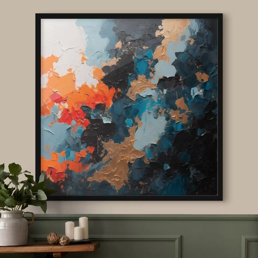 Fototapet Abstraktní vícebarevná olejomalba f44431