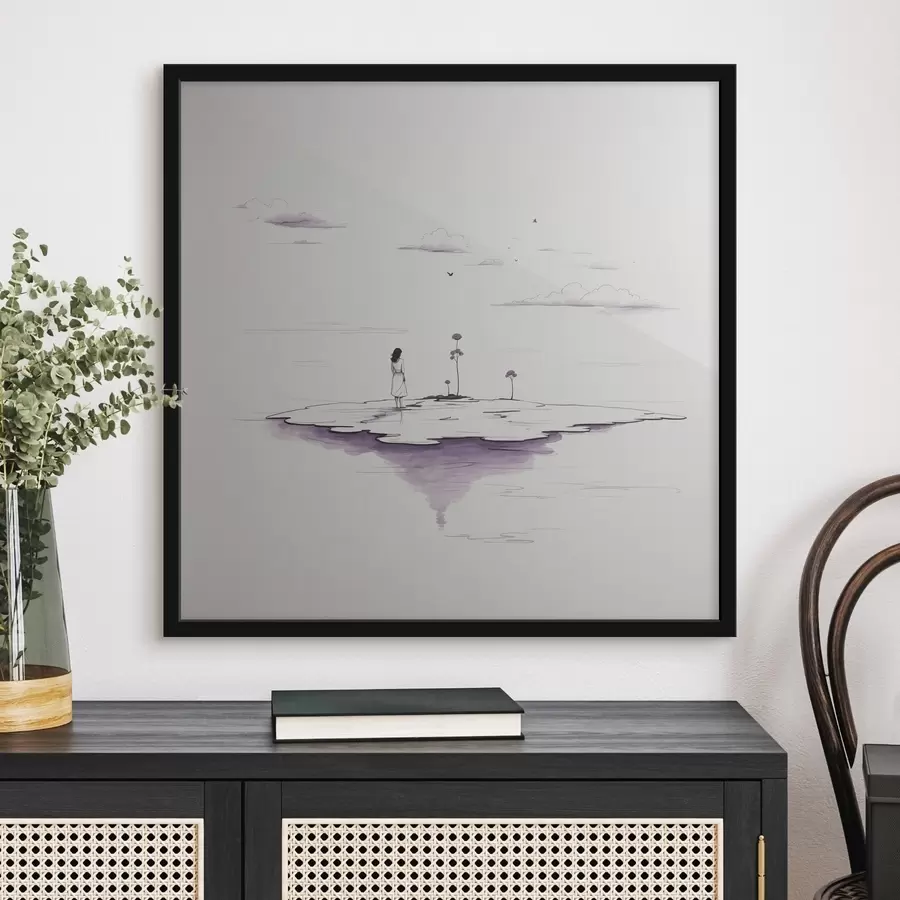 Fototapet Jednoduchá černobílá malba f44433