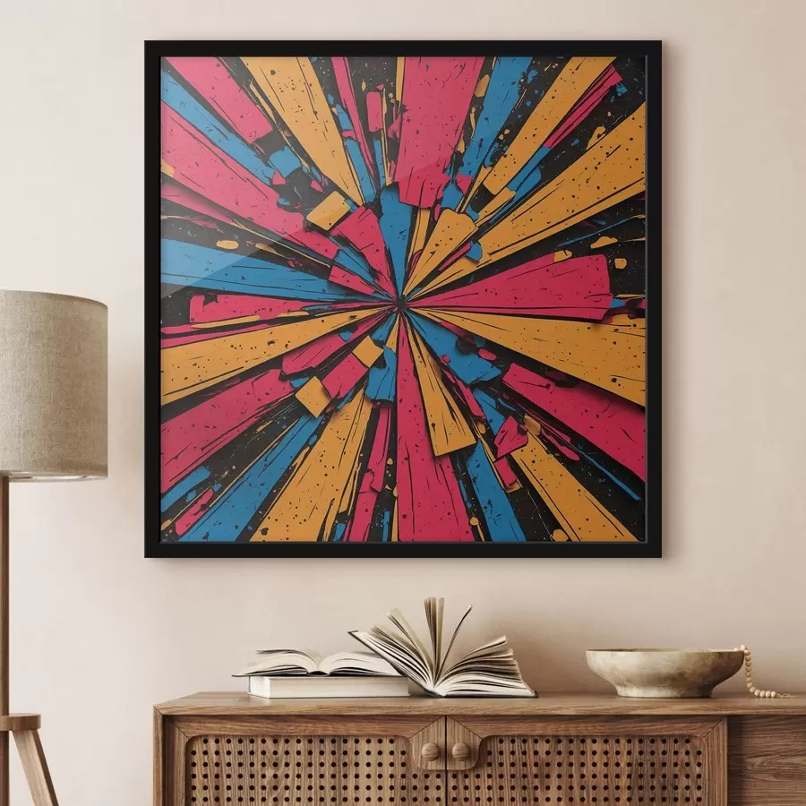 Fototapet Abstraktní pestrobarevná malba f44461