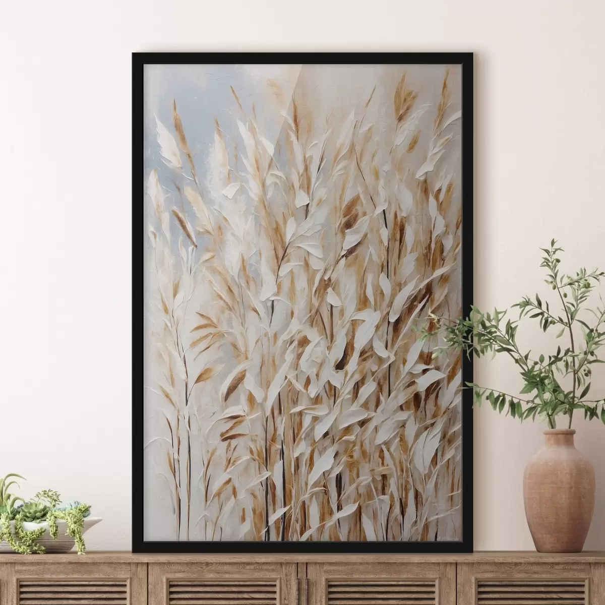 Poster Abstraktní pšenice ve stylu akrylové malby f44467