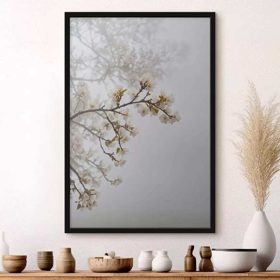 Fototapet Kvetoucí strom v mlze f44473