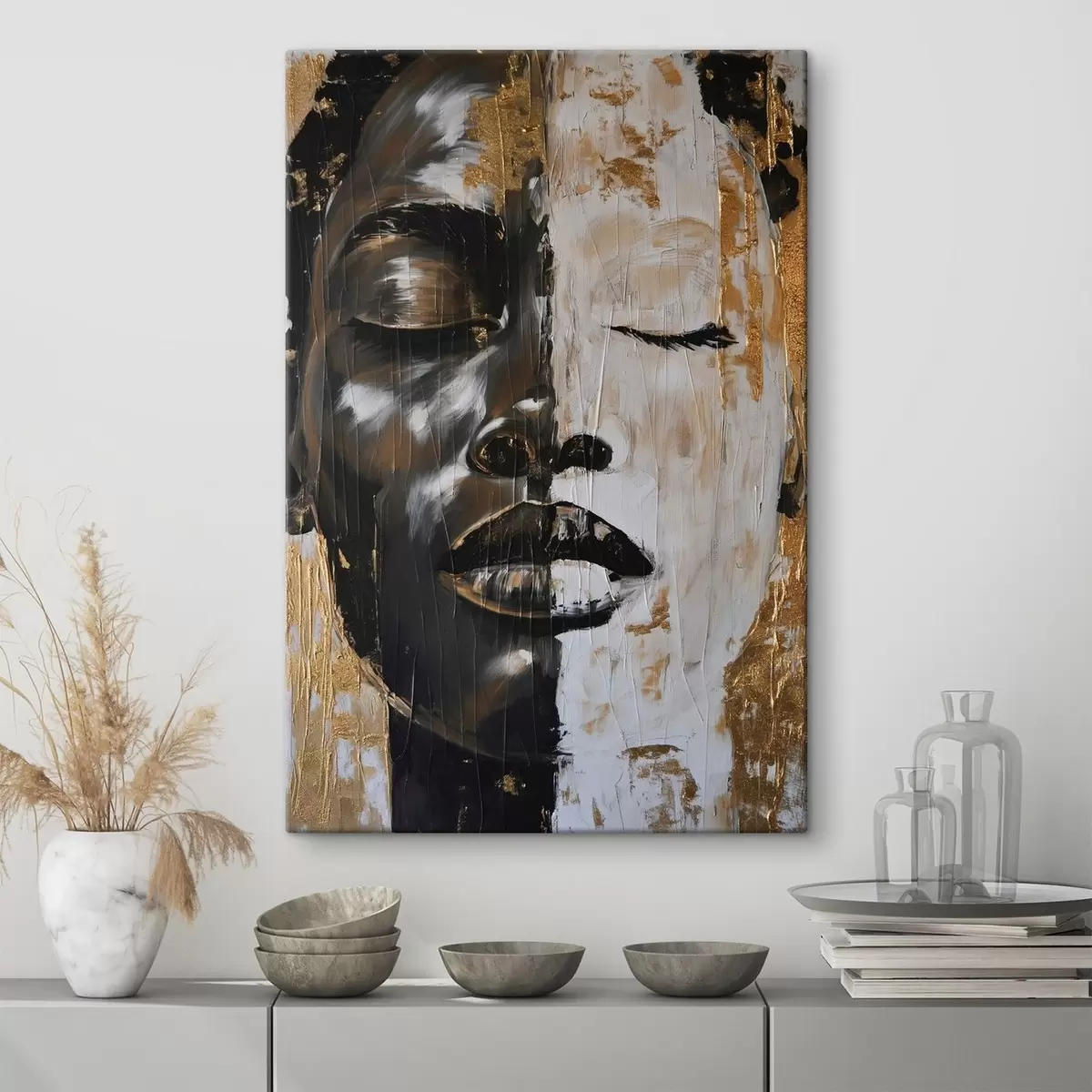 Obraz Abstraktní portrét imitující malbu Č. s44514