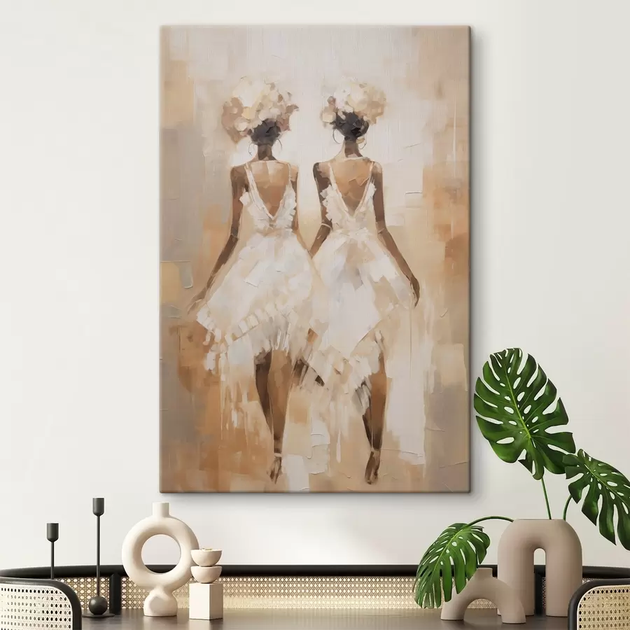 Fototapet Abstraktní dívčí imitace malby s44517