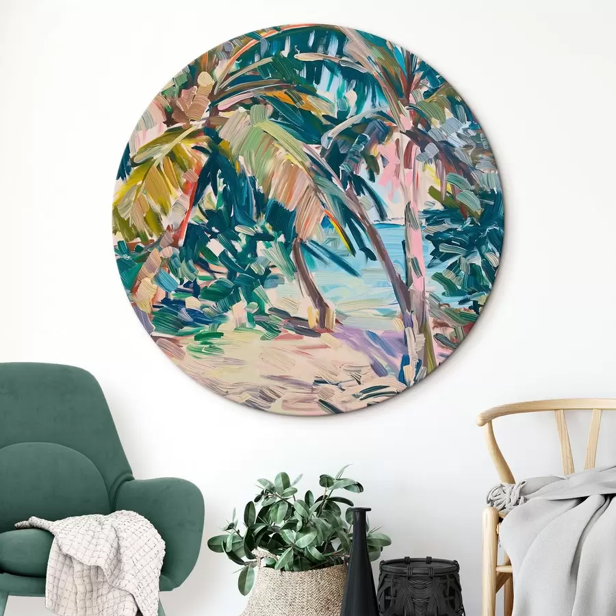 Obraz Abstrakce palem, imitace tahů štětcem Č. r44513