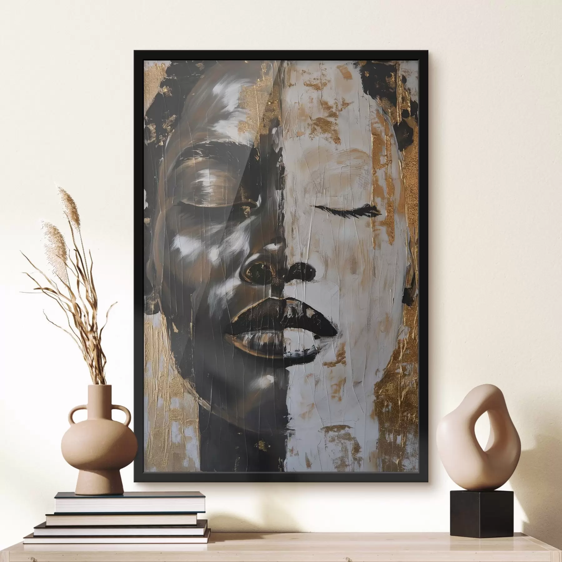 Fototapet Abstraktní portrét imitující malbu f44514