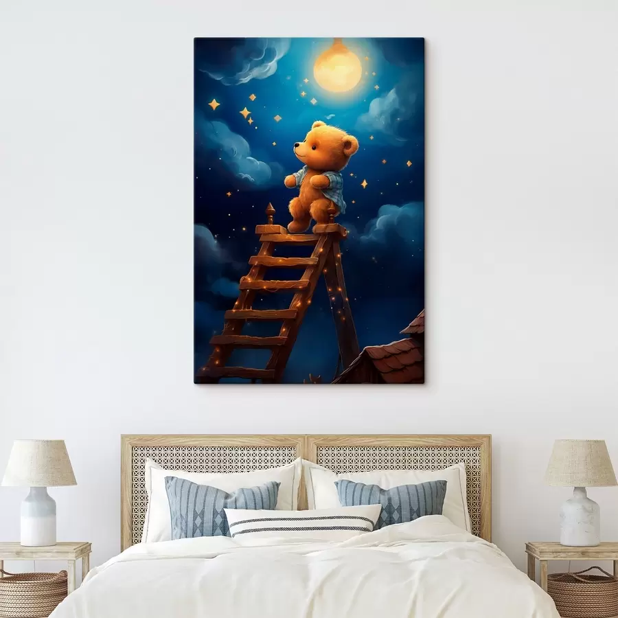 Fototapet Medvídek a měsíc s44534