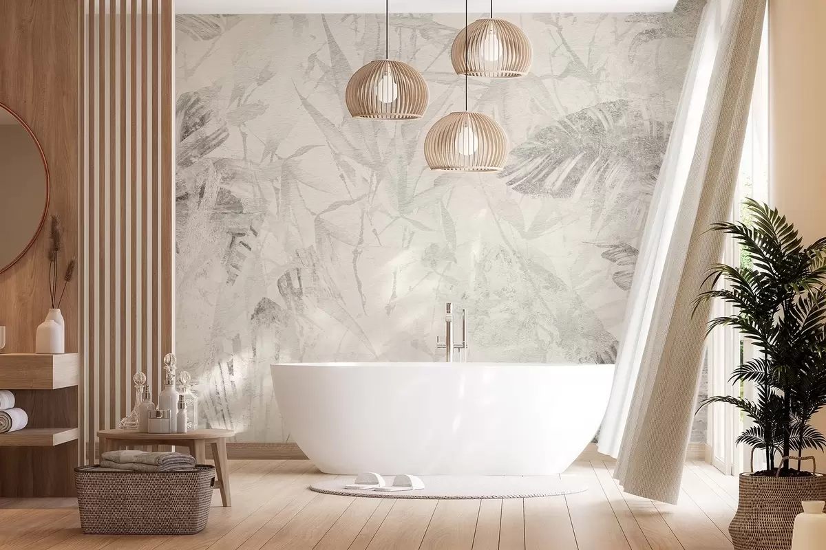 Fototapet Květinová abstrakce ve stylu grunge s imitací oděru w03926