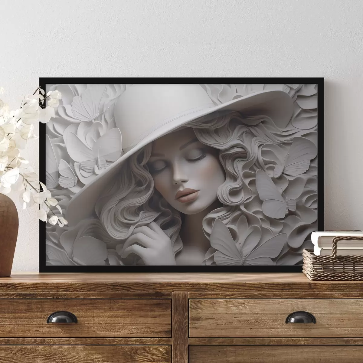 Poster Dívka v klobouku f44524