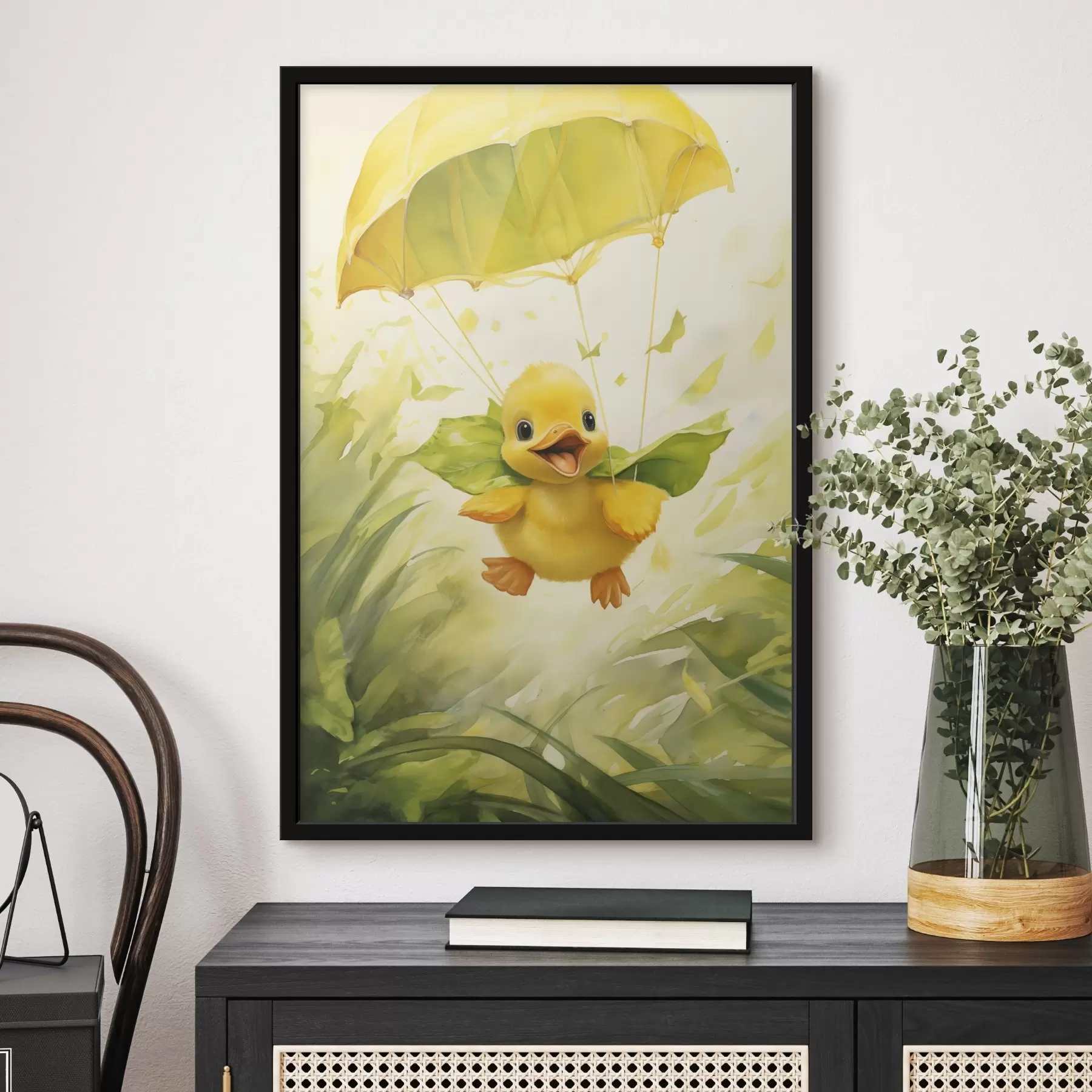 Fototapet Kachňátko s padákem f44529