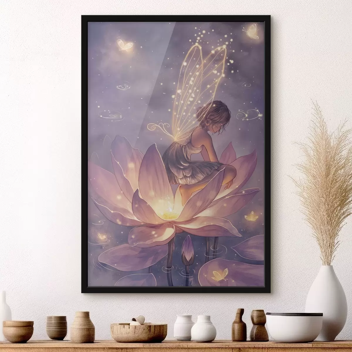 Poster Víla na květině f44533