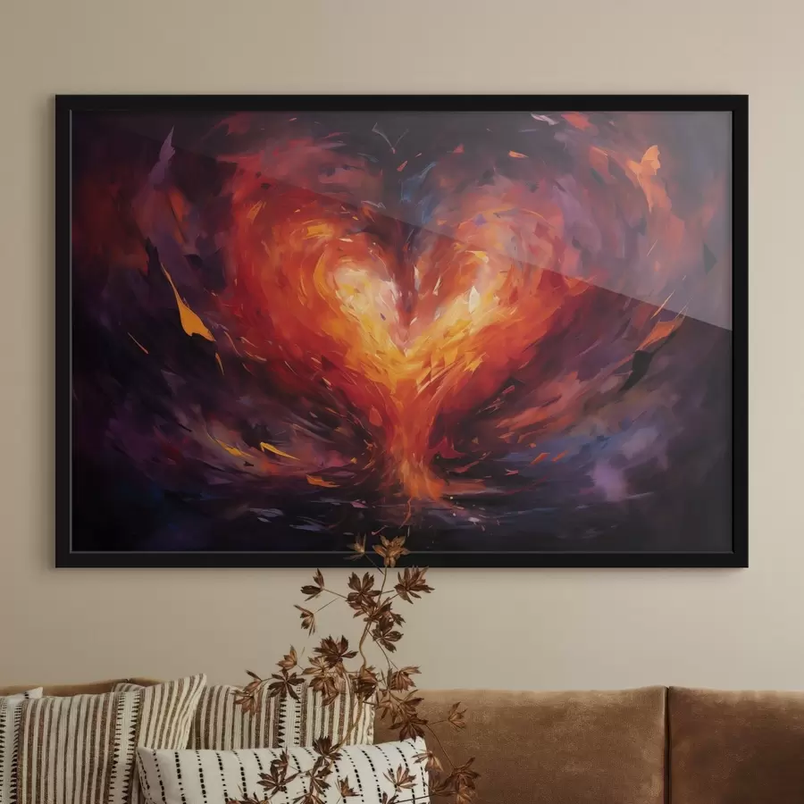 Fototapet Ohnivé srdce f44537