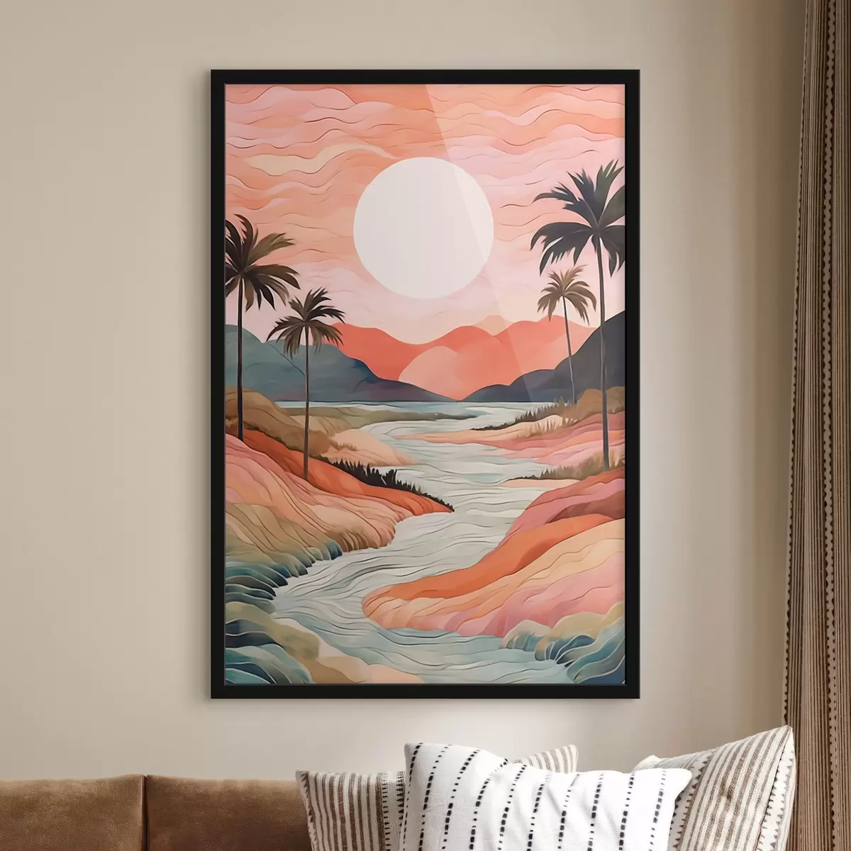 Poster Krajina s řekou f44568