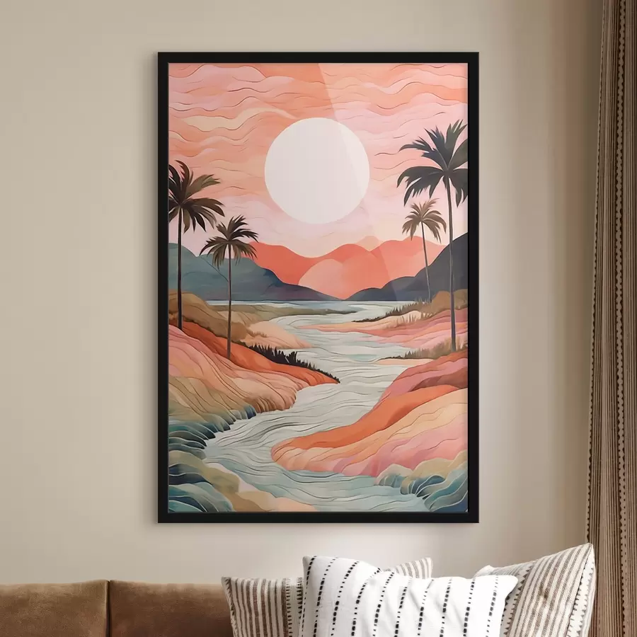 Fototapet Krajina s řekou f44568