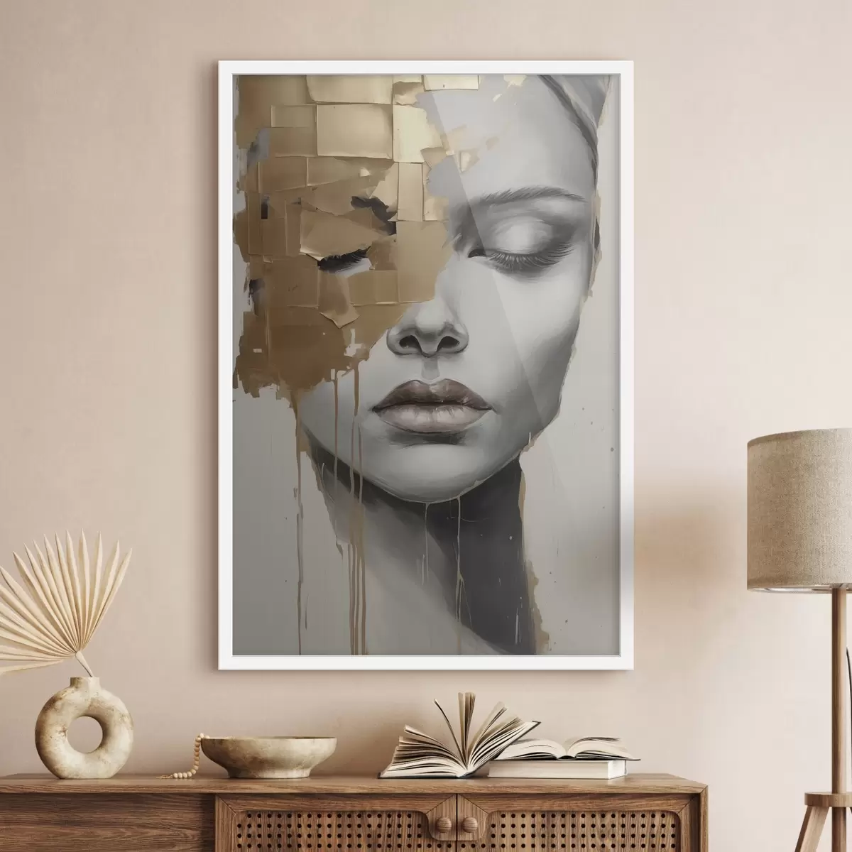 Poster Abstraktní obraz obličeje f44570