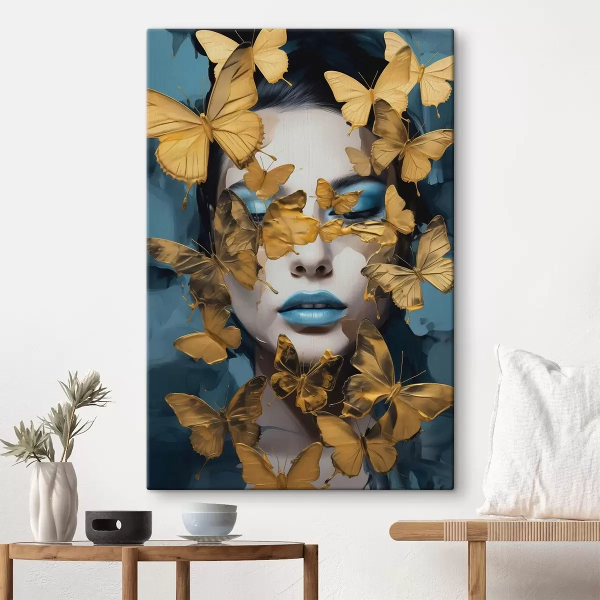 Obraz Portrét dívky s motýly Č. s44583