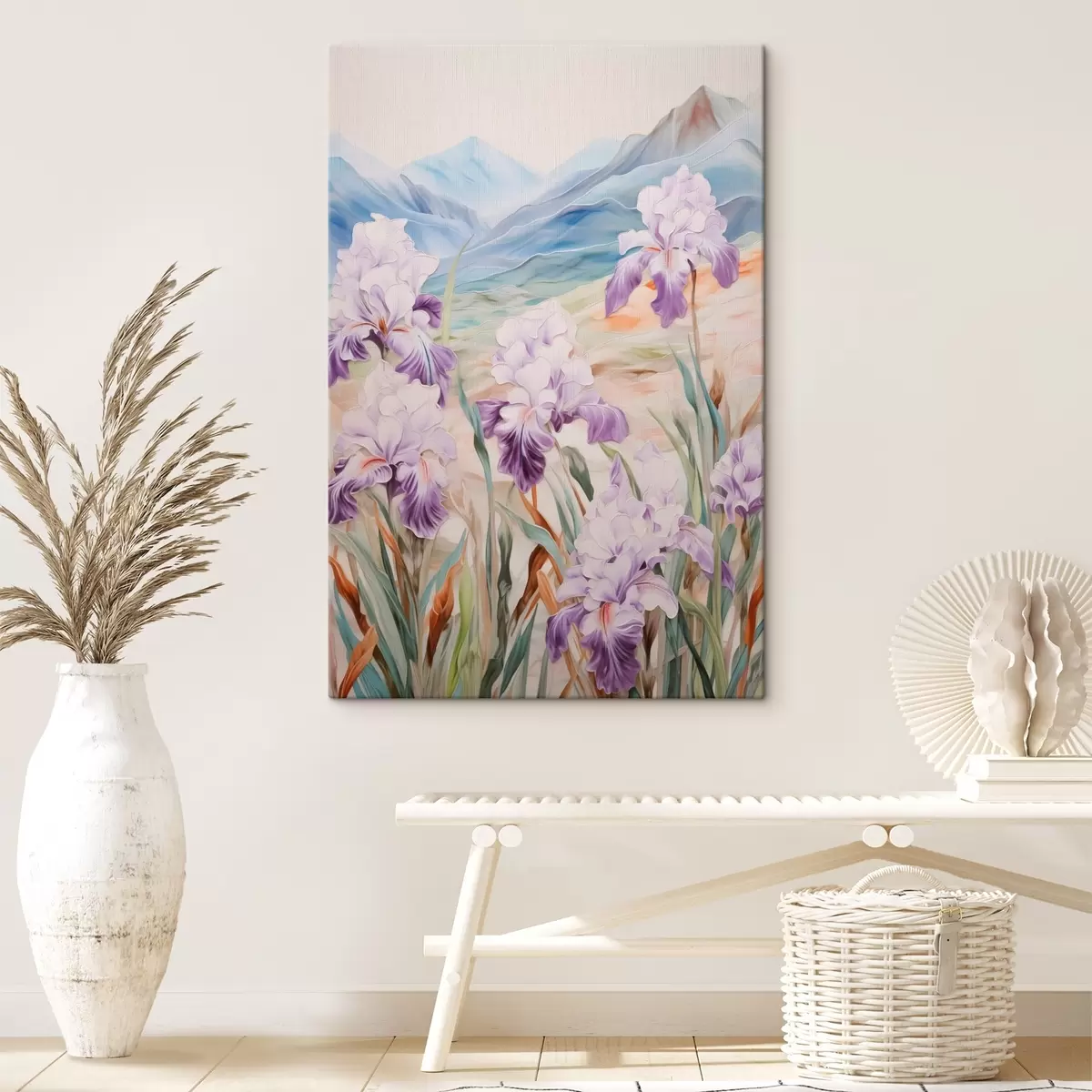 Obraz Kosatce na pozadí hor Č. s44599