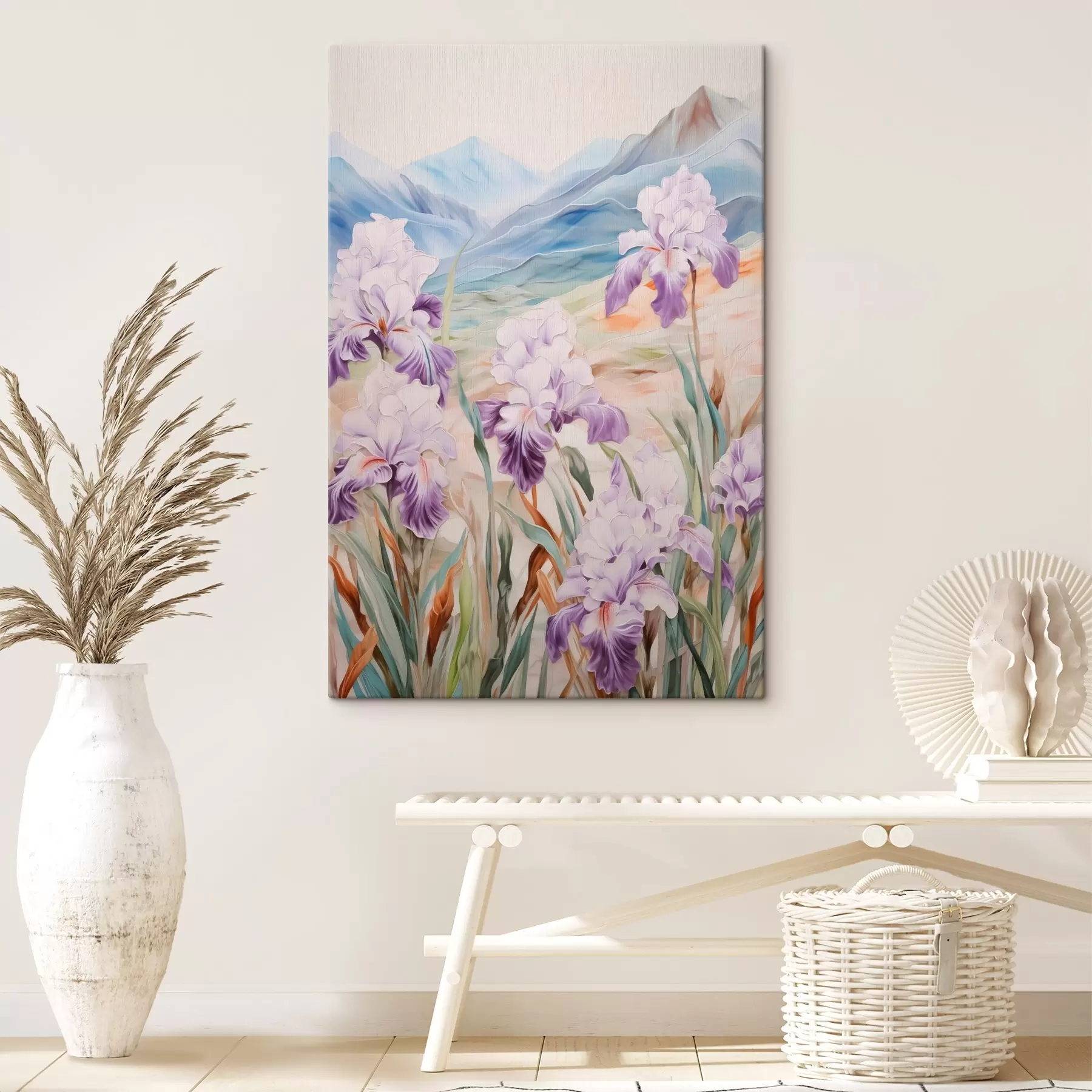 Obraz Kosatce na pozadí hor Č. s44599