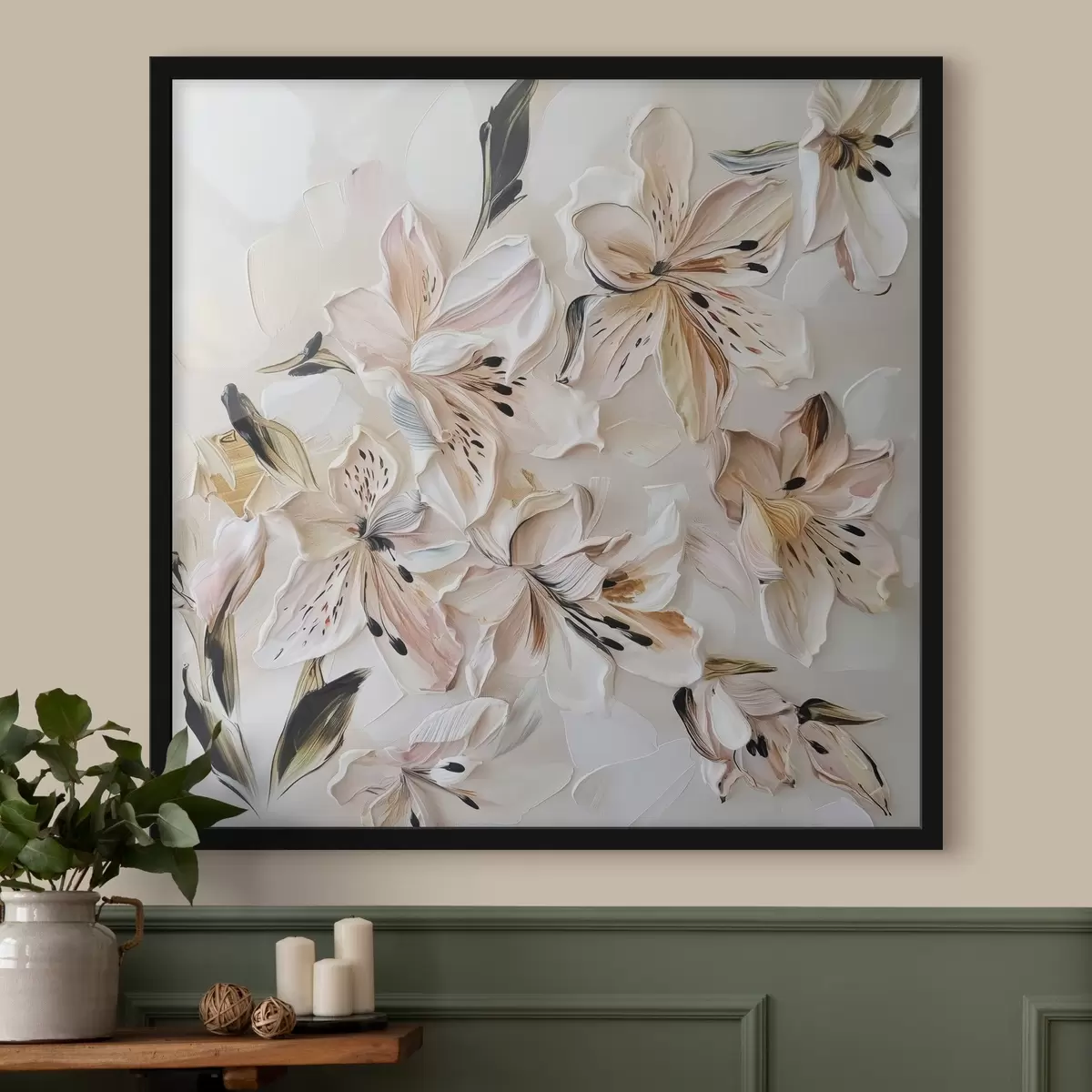 Poster Jemné květiny imitace malby f44588