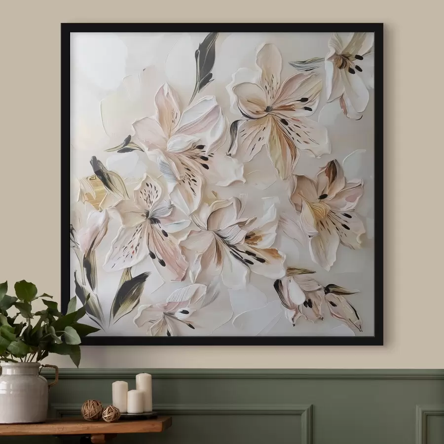 Fototapet Jemné květiny imitace malby f44588