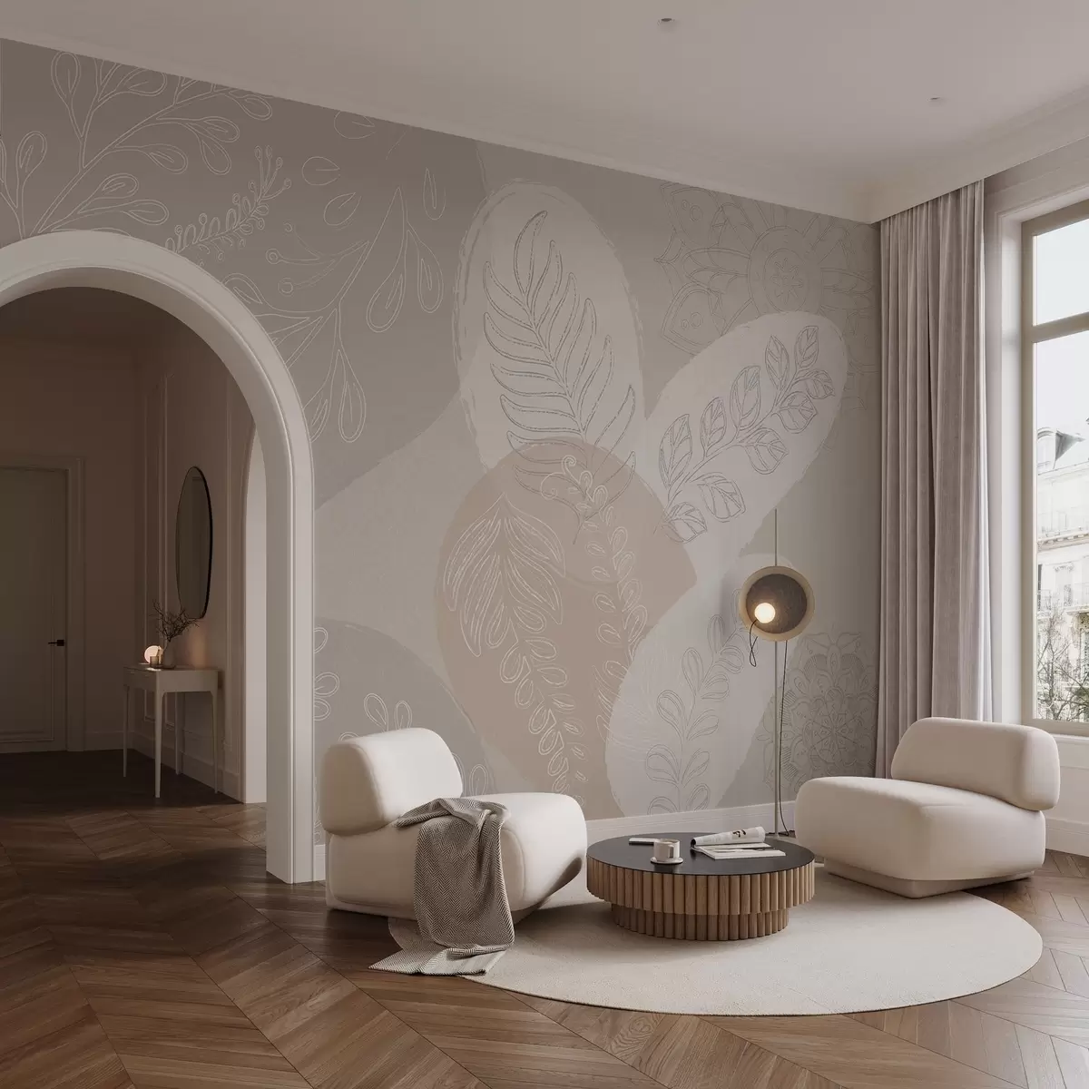 Fototapet Botanický vektorový design ve stylu boho w04057