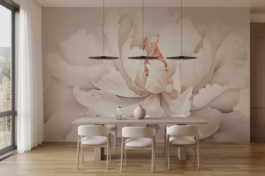 Fototapet Kvetoucí pivoňka v pastelových barvách w04061