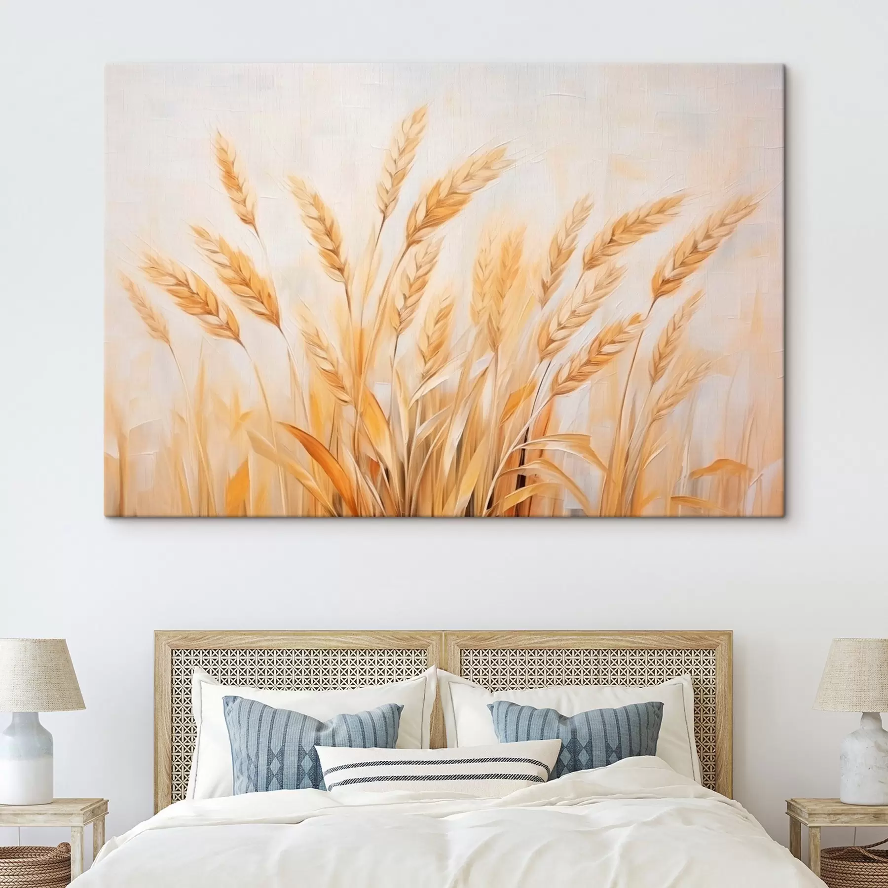 Fototapet Malba imitace pšeničných klasů s44642