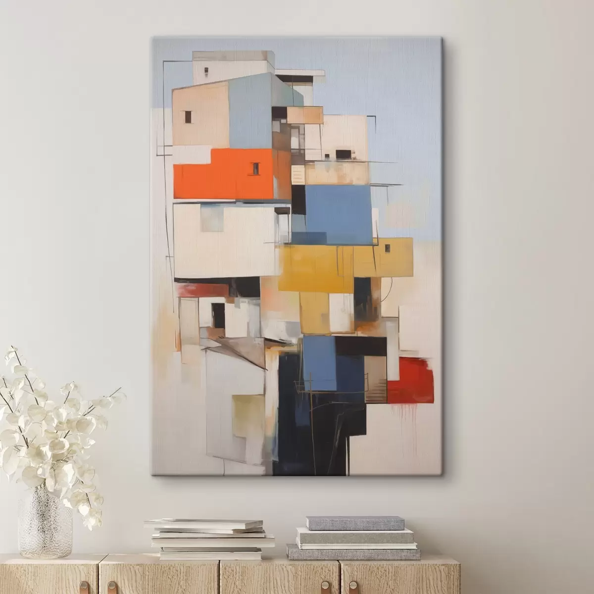 Obraz Abstraktní malba imitující dům Č. s44645