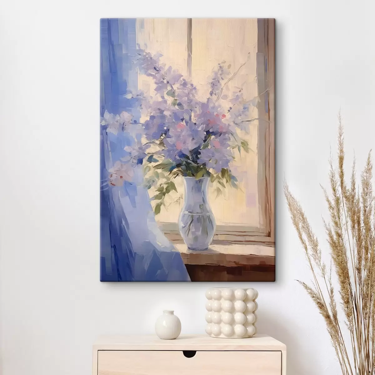 Obraz Křehké květiny ve váze u okna Č. s44653