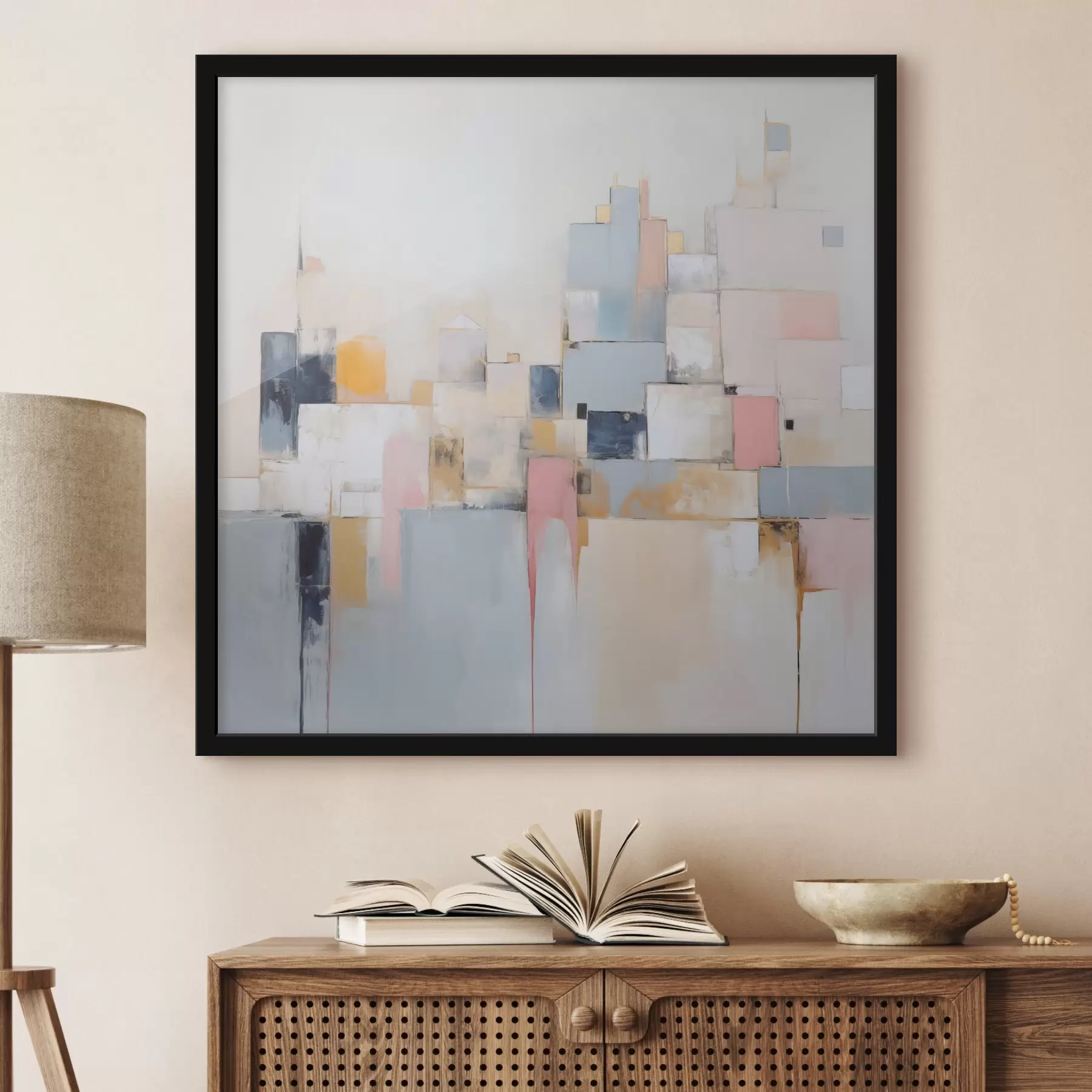 Fototapet Abstraktní malba imitující město f44638