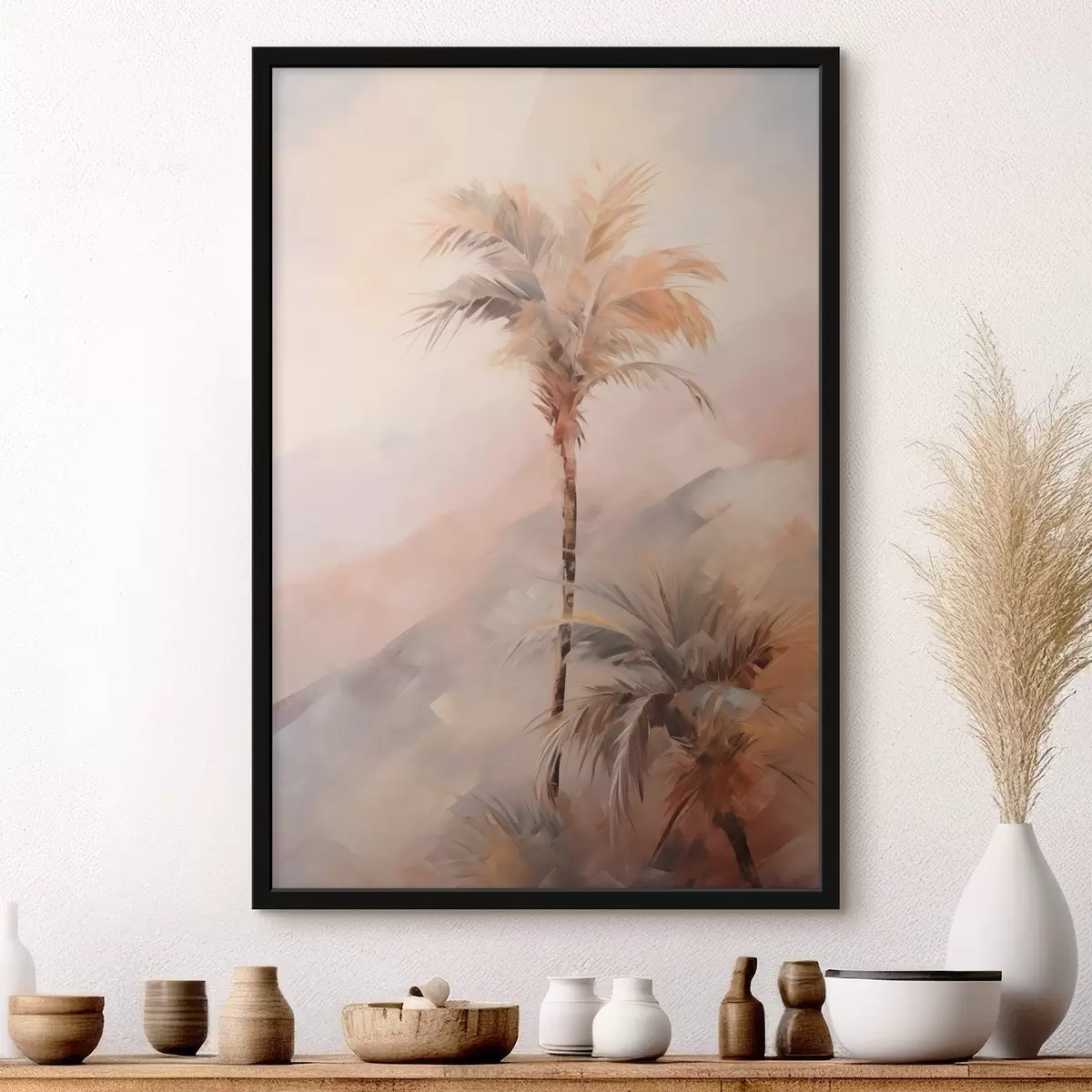 Poster Malba imitující palmy f44650