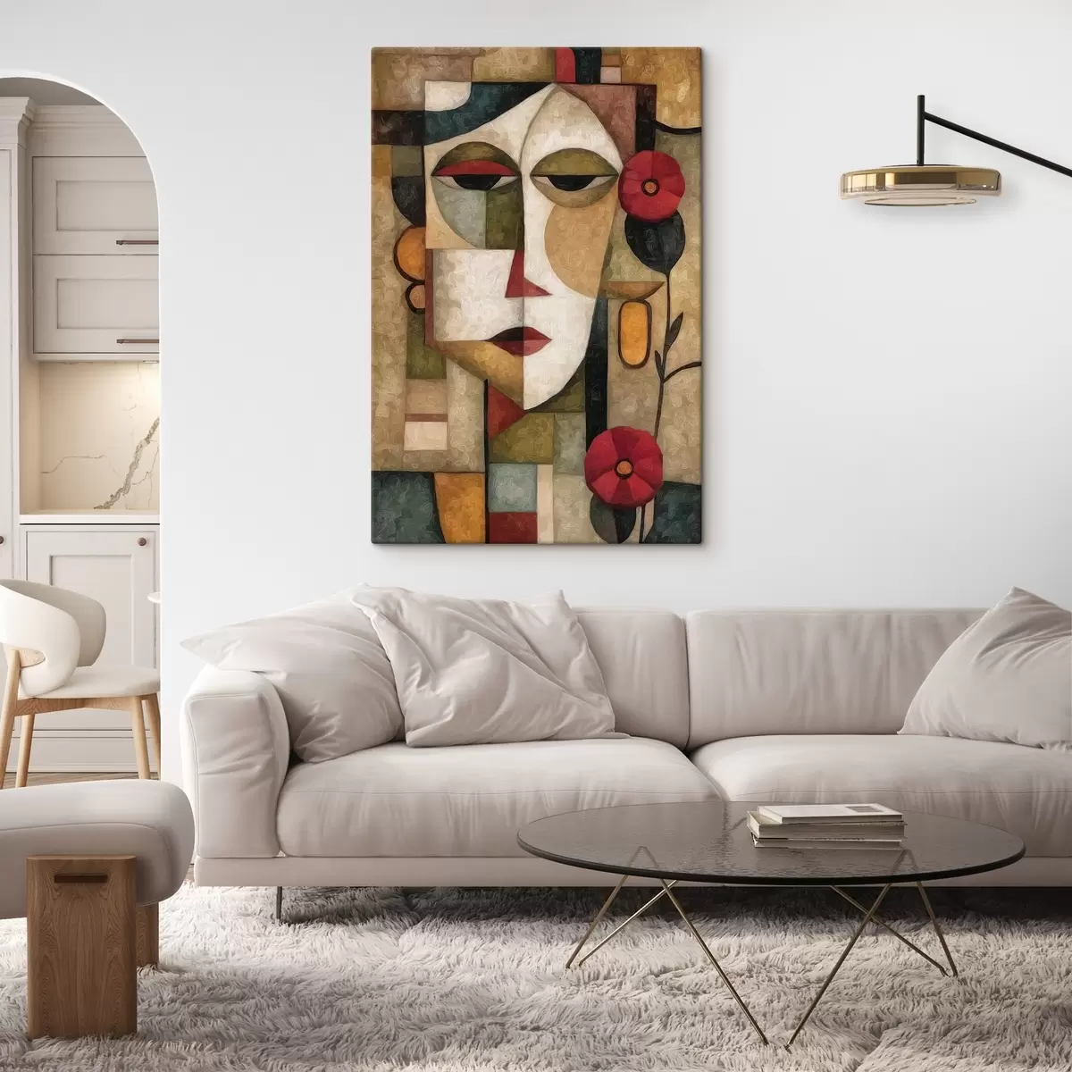 Obraz Ženská tvář, kubismus Č. s44619