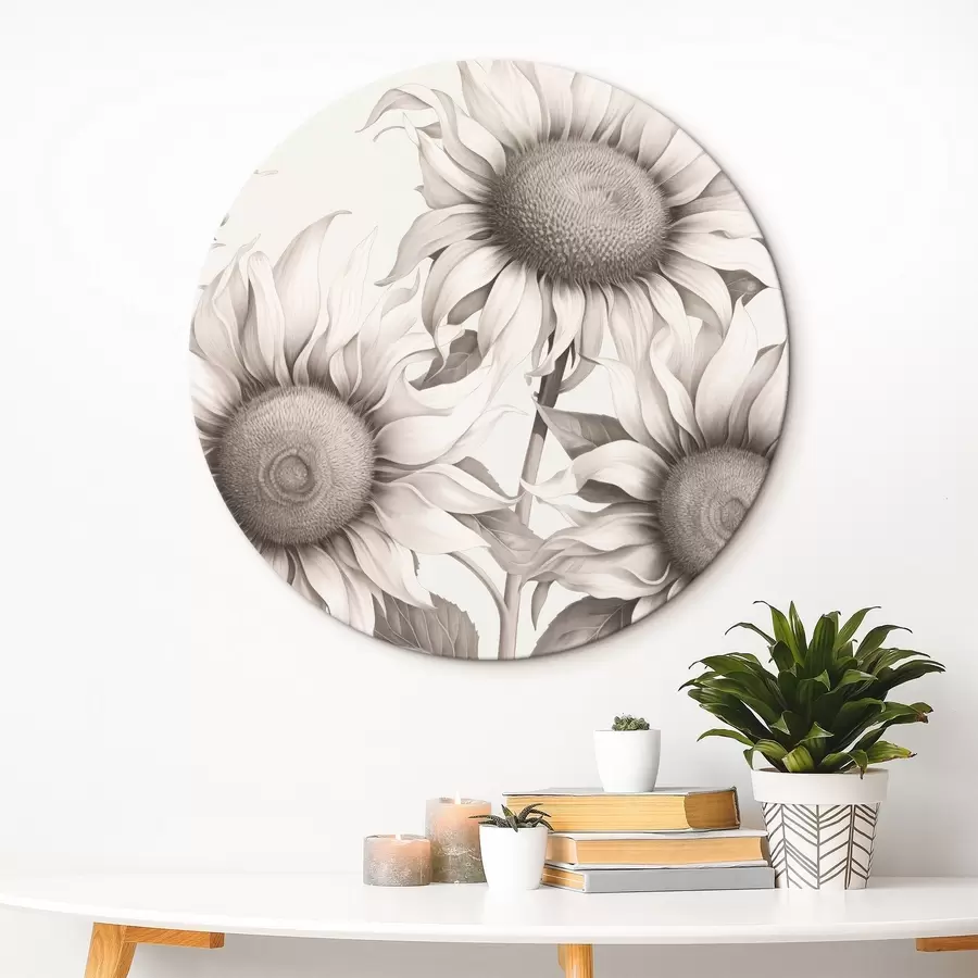 Obraz Slunečnice, grafický styl Č. r44626