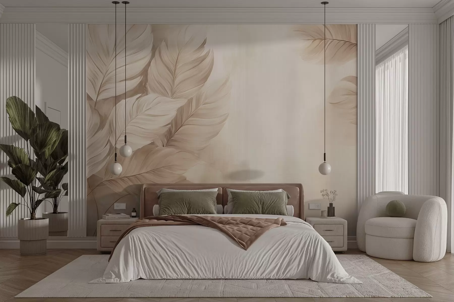 Fototapet Pastelové listy w09175v2