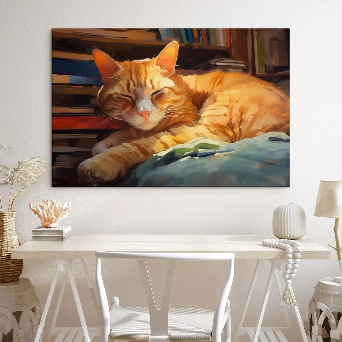 Obraz Kočka a knihy Č. s44656