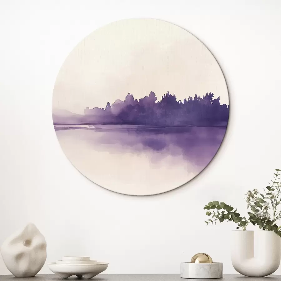 Obraz Akvarelová barva abstrakce s fialovou barvou Č. r44504