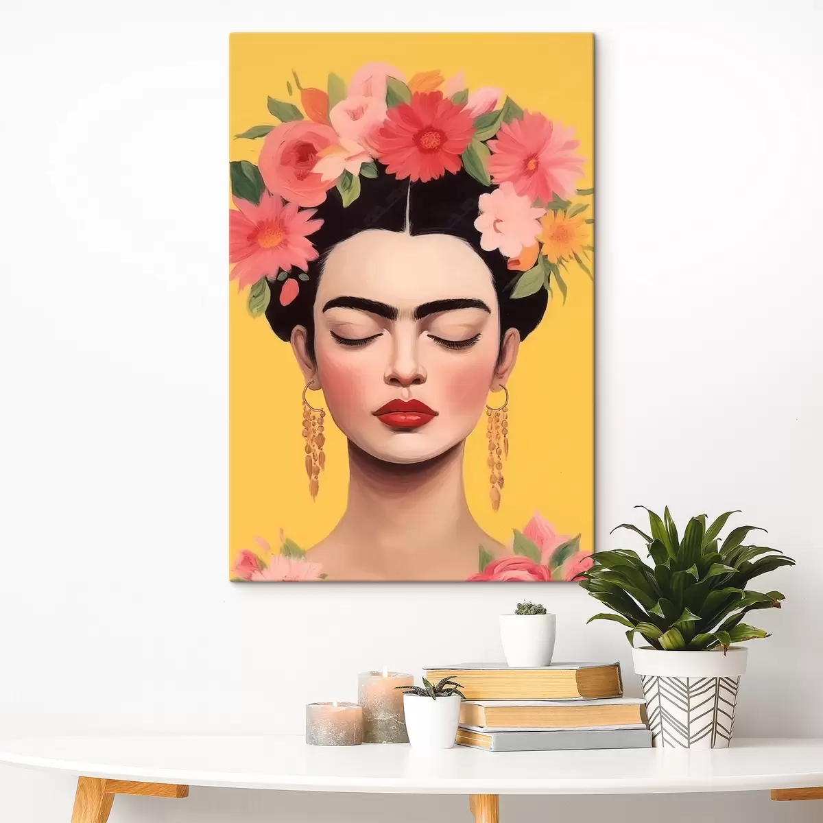 Obraz Portrét ženy s květinami ve vlasech Č. s44680