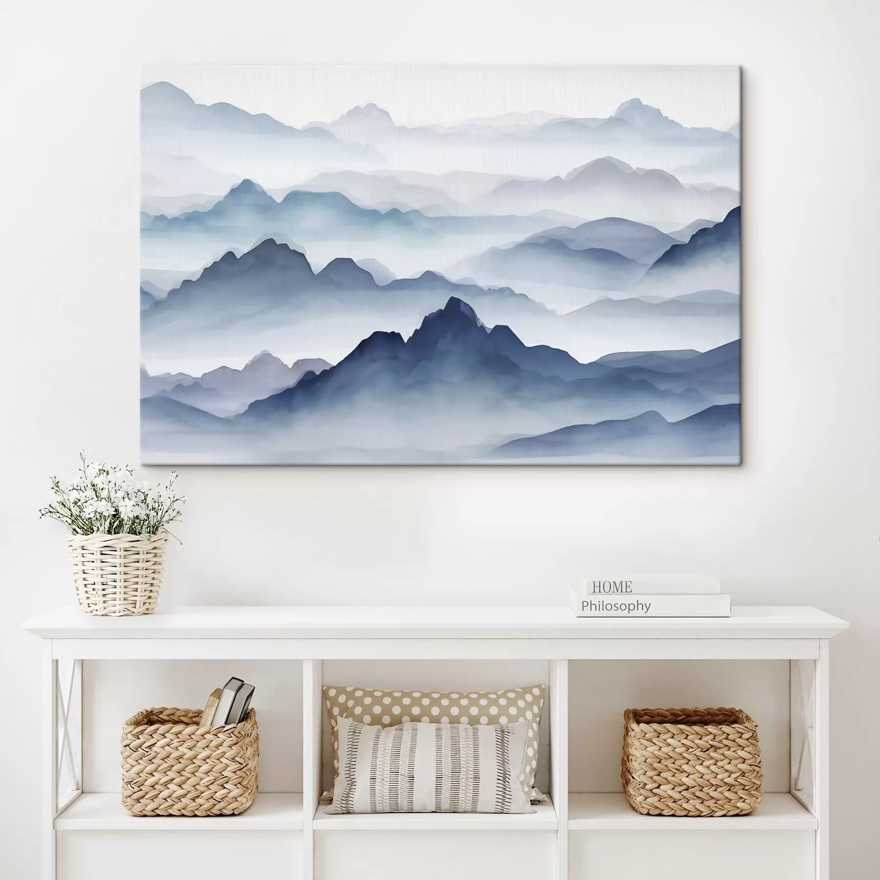 Fototapet Hory v modré barvě s44685