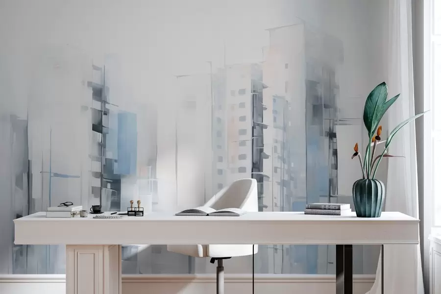 Fototapet Abstraktní malba imitující městskou krajinu w04100