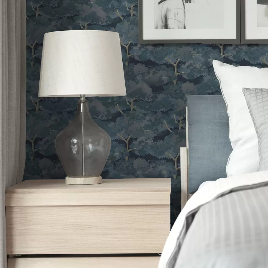 Fototapet Béžový a pískový vzor stromů v pastelovém stylu a00170v1