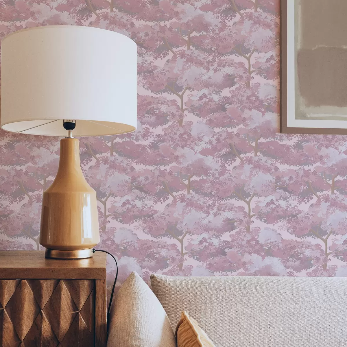 Tapety Tmavě modrá krajina se stromy v nočních tónech a00170v4