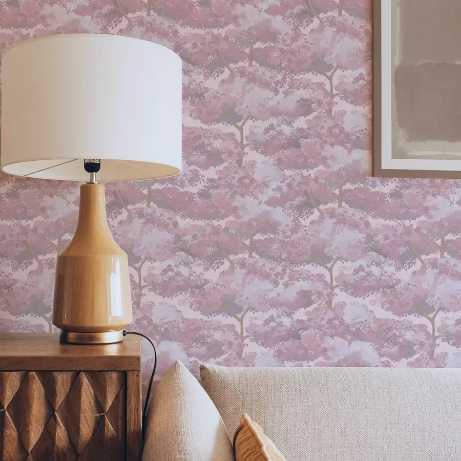 Fototapet Tmavě modrá krajina se stromy v nočních tónech a00170v4