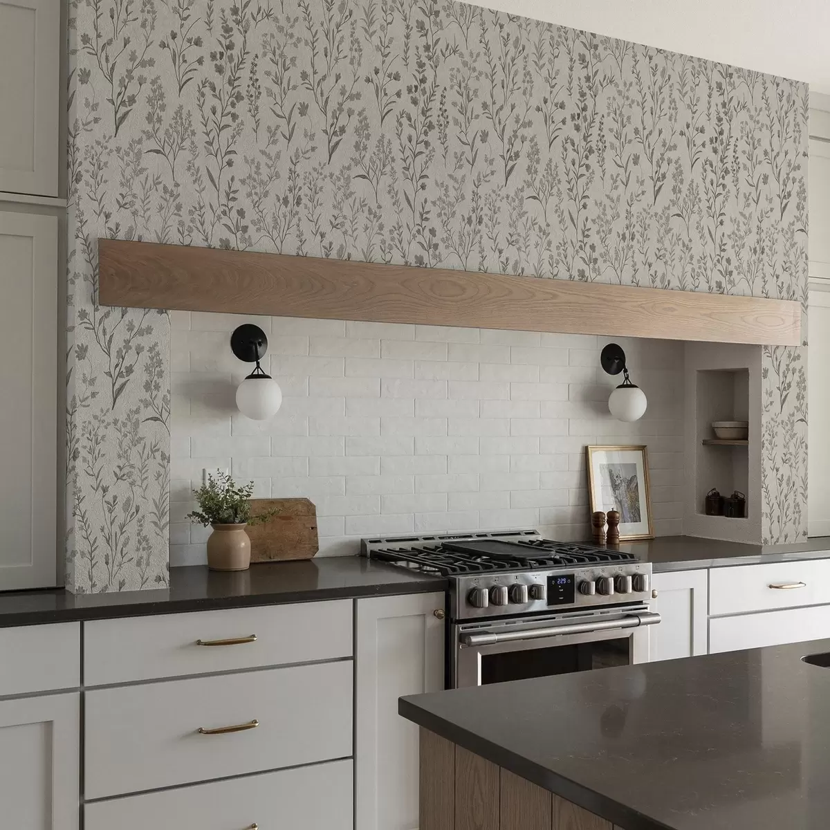 Tapety Jednobarevné luční trávy ve vintage stylu a00192