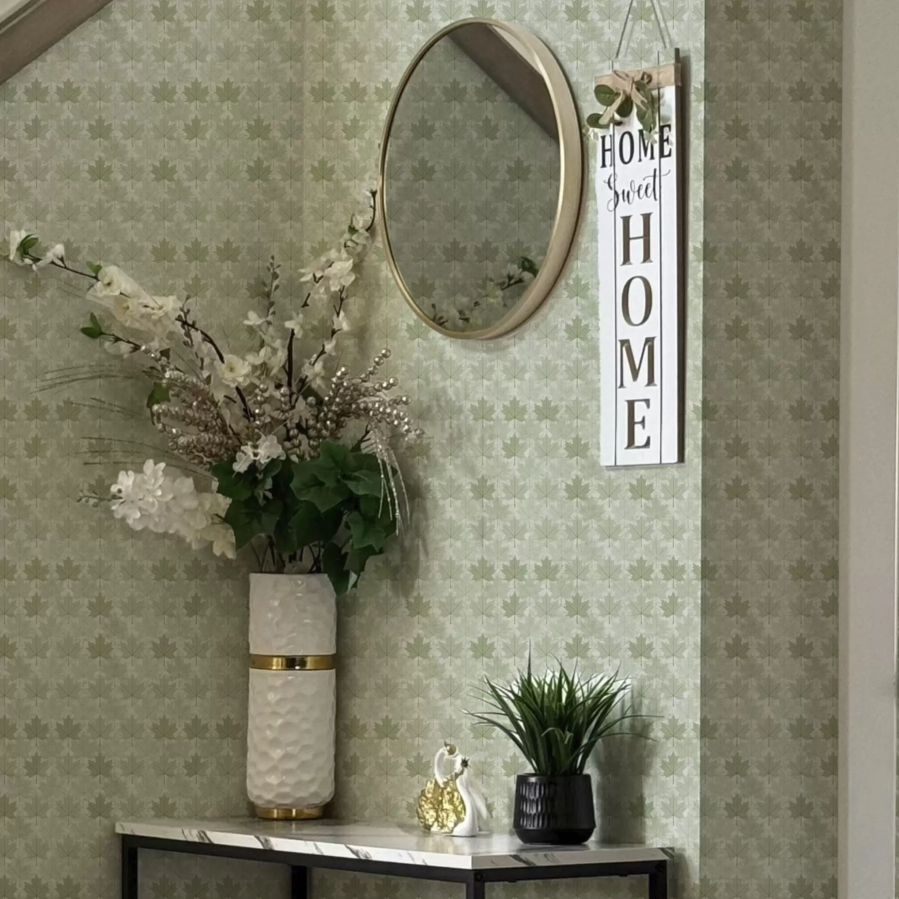 Fototapet Světlý vzor s javorovými listy a00195