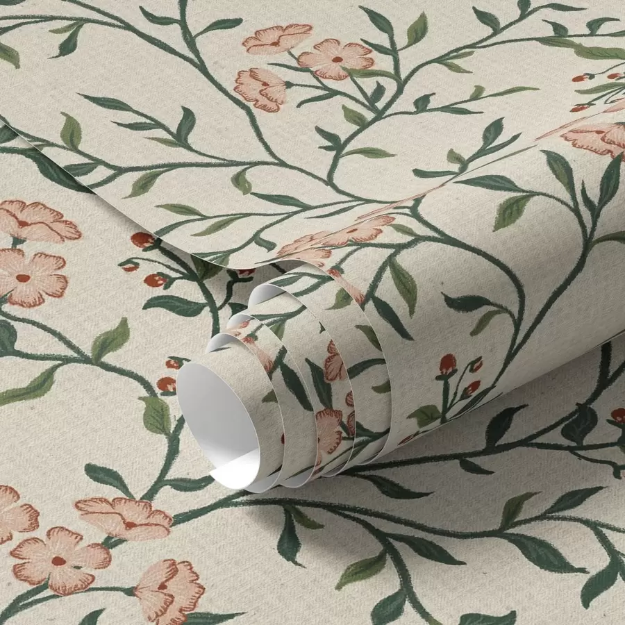 Fototapet Ažurové větve s korálovými květy, květinový vzor a00221