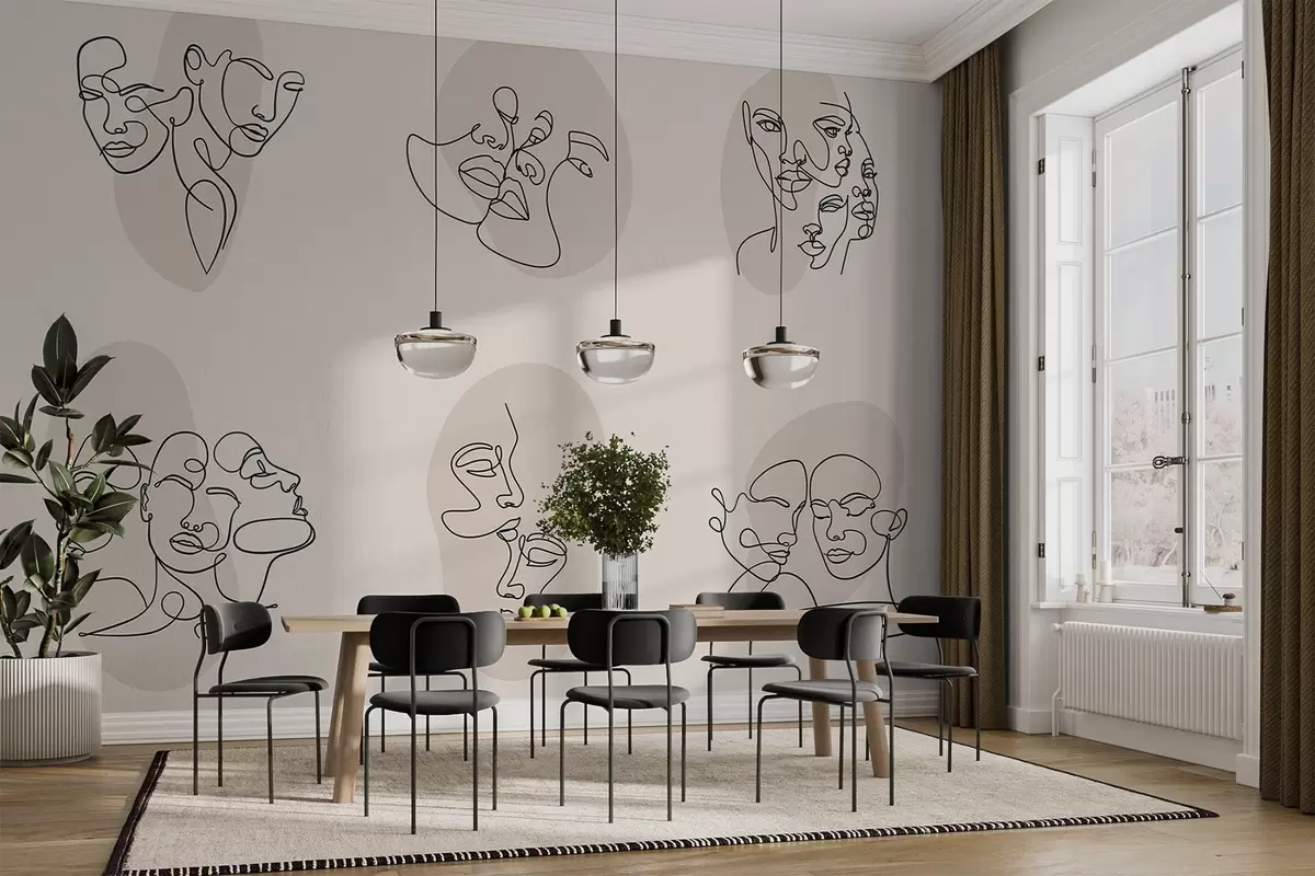 Fototapet Abstraktní tváře w04106